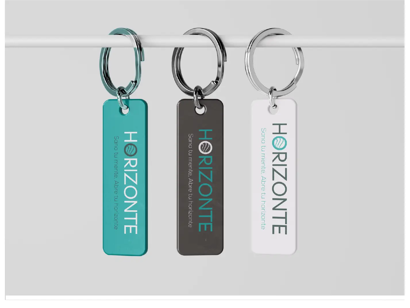 Logotipo de Horizonte en 3 llaveros