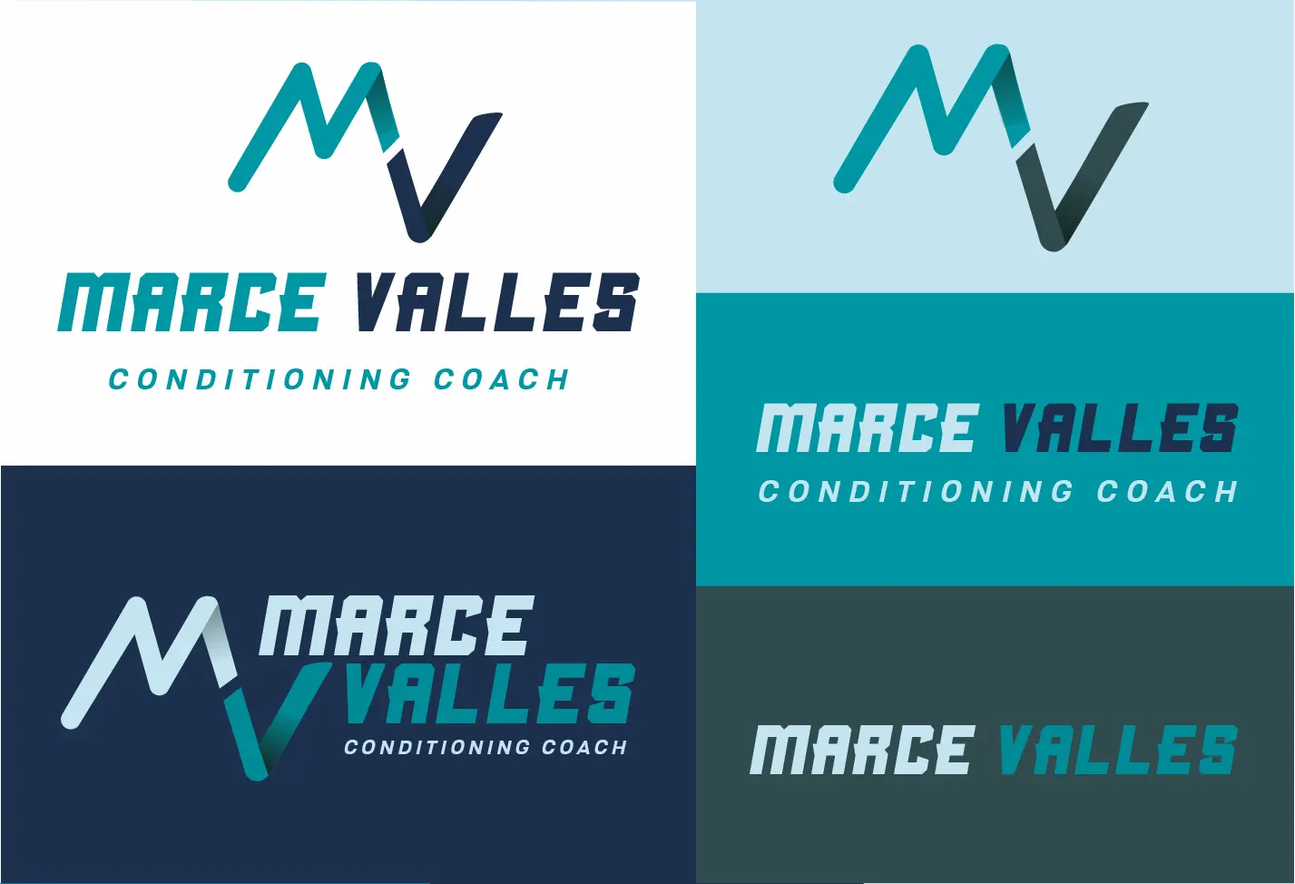 Logotipo de Marce Valles y sus versiones