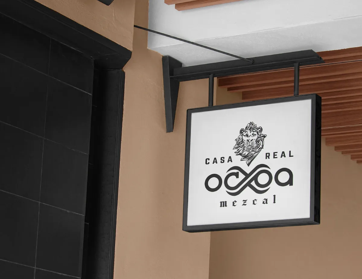 Logotipo de Ocxoa en letrero luminoso