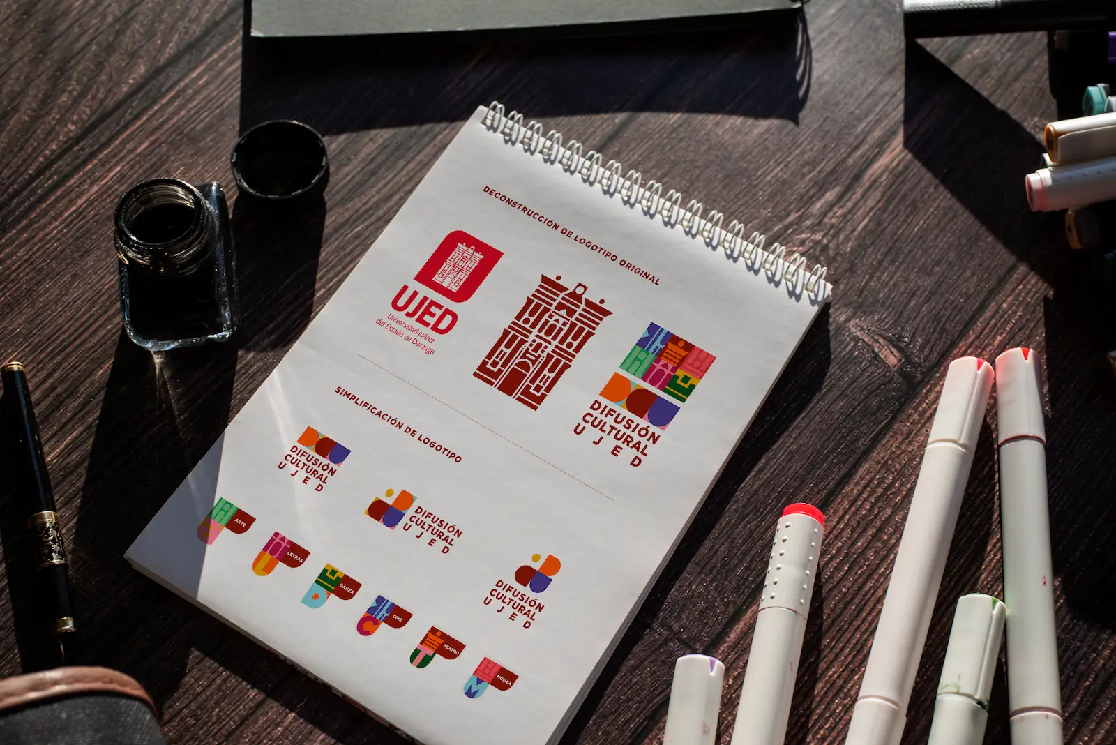 Libreta con imagen y logotipo diseñados para Difusión CUltural UJED