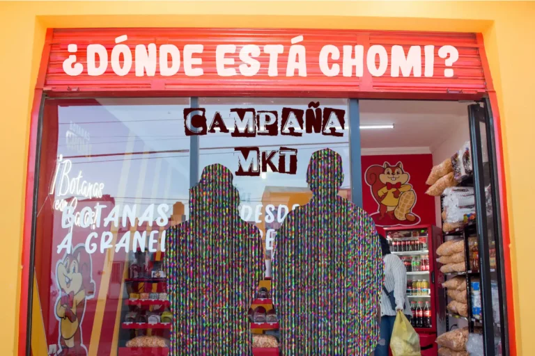 Fachada de Chomi con texto: ¿Dónde está Chomi?