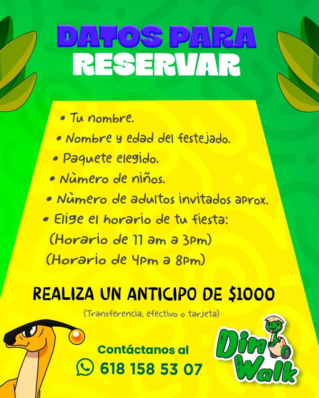 Ejemplo de diseño de Dino Walk